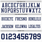 Custom White Navy Authentic Football Jersey
