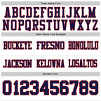 Custom White Navy-Red Authentic Football Jersey