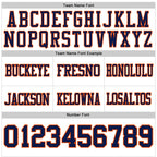 Custom White Navy-Orange Authentic Football Jersey