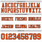 Custom White Orange-Black Authentic Football Jersey