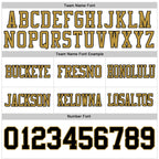 Custom White Black-Old Gold Authentic Football Jersey