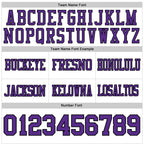 Custom White Purple-Black Authentic Football Jersey