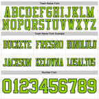 Custom White Neon Green-Black Authentic Football Jersey
