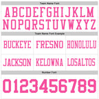 Custom White Pink Authentic Football Jersey