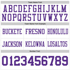Custom White Purple Authentic Football Jersey