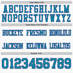 Custom White Teal-Purple Authentic Football Jersey