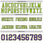 Custom White Purple-Neon Green Authentic Football Jersey