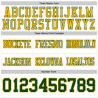 Custom White Green-Gold Authentic Football Jersey