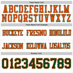Custom White Green-Orange Authentic Football Jersey