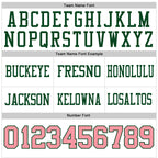 Custom White Medium Pink-Green Authentic Football Jersey