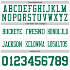 Custom White Kelly Green Authentic Football Jersey