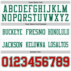Custom White Red-Kelly Green Authentic Football Jersey