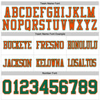 Custom White Kelly Green-Orange Authentic Football Jersey