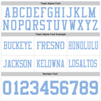 Custom White Light Blue Authentic Football Jersey