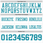 Custom White Teal Authentic Football Jersey