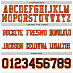 Custom White Brown-Orange Authentic Football Jersey