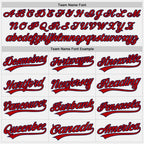 Custom Stitched White Red-Navy Baseball Pullover Sweatshirt Hoodie