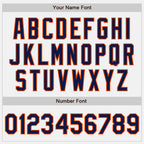 Custom Stitched White Navy-Orange Baseball Pullover Sweatshirt Hoodie