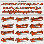 Custom Stitched White Orange-Black Baseball Pullover Sweatshirt Hoodie