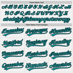 Custom Stitched White Teal-Black Baseball Pullover Sweatshirt Hoodie