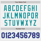 Custom Stitched White Purple-Teal Baseball Pullover Sweatshirt Hoodie