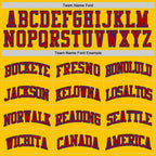 Custom Yellow Red-Royal Authentic Basketball Jersey