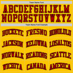 Custom Yellow Red-Black Authentic Basketball Jersey