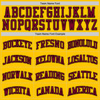 Custom Yellow Maroon-Black Authentic Basketball Jersey