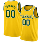 Custom Yellow Green-White Authentic Basketball Jersey