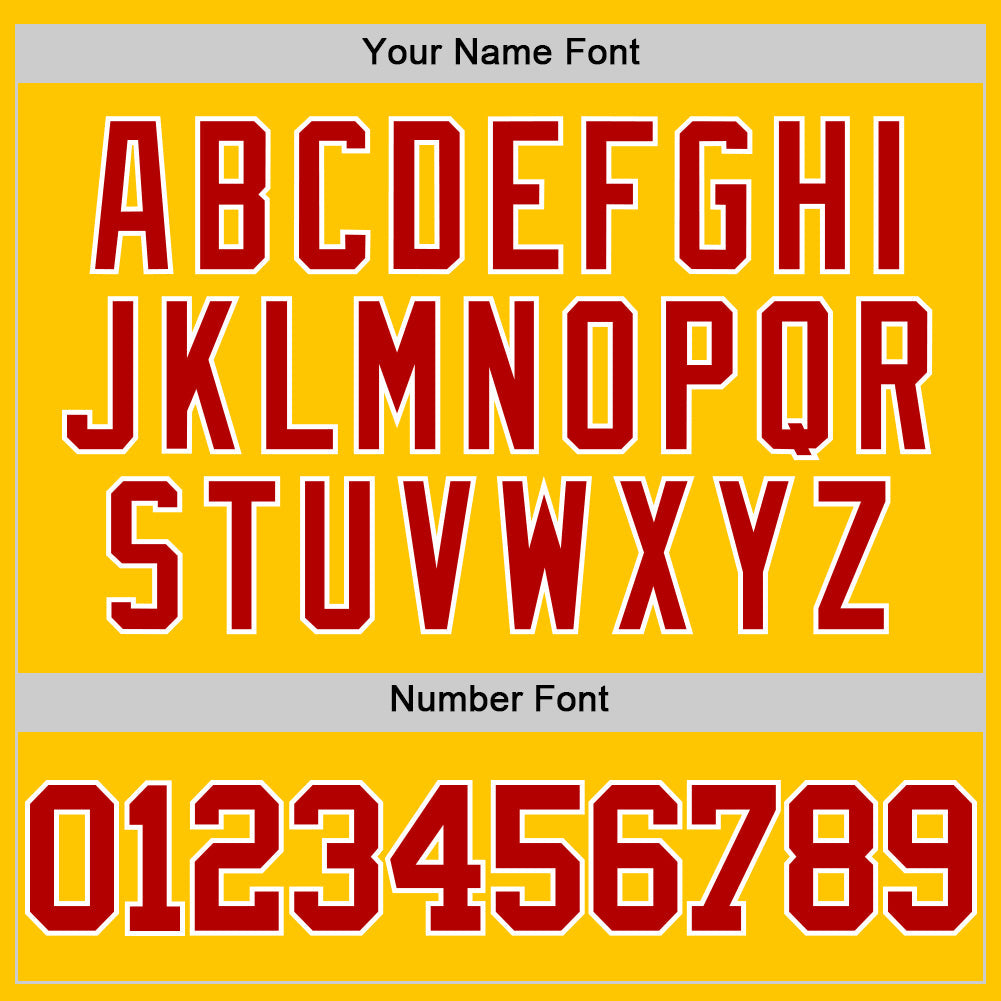 Custom Yellow Red-White Authentic Basketball Jersey