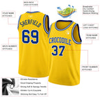 Custom Yellow Royal-White Authentic Basketball Jersey