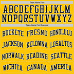 Custom Yellow Black-White Authentic Basketball Jersey