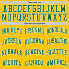 Custom Yellow Kelly Green-White Authentic Basketball Jersey