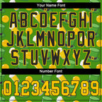 Custom Green Yellow-Texas Orange 3D St. Patrick's Day Shamrock Authentic Baseball Jersey