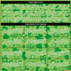 Custom Black Green 3D Pattern Design Clovers And Billiards Balls St. Patrick's Day Authentic Baseball Jersey (Copy)